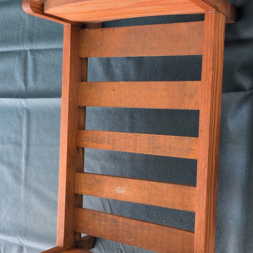 vintage american girl doll sized solid wood Doll Bed. - Picture 5 of 6